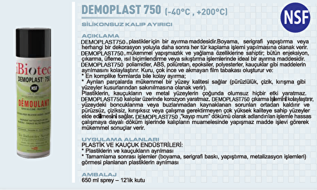MMCC İbiotec Demoplast 750 Kalıp Ayırıcı 650 ml