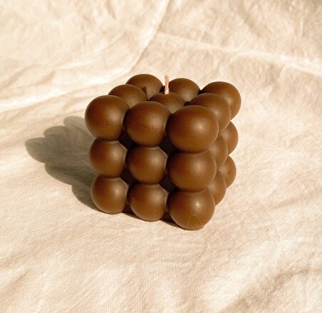 Çikolata Kokulu Bubble Model Mum - Kahverengi