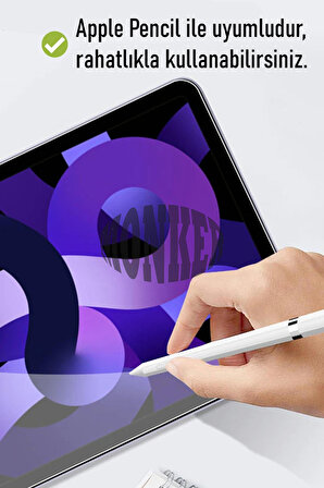Monker iPad 8. Nesil 10.2 inç Uyumlu Temperli Ekran Koruyucu Kırılmaz Cam