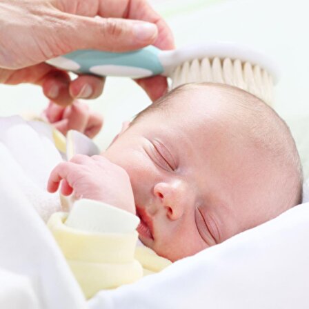 Sevi Bebe Naturel Fırça Tarak +Bebek Duş Başlığı Seti