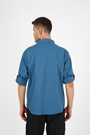 Monel Outdoor Mavi Turkuaz Tactical Gömlek Taktik Giyim Ripstop Gömlek