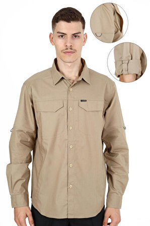 Monel Outdoor Bej Tactical Gömlek Taktik Giyim Ripstop Gömlek