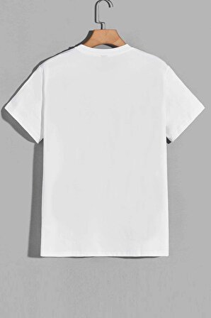 Future Unisex Beyaz Oversize Baskılı Tişört - Şık ve Rahat