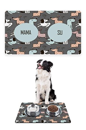 Köpek Mama Altlığı Mama Paspası Köpek Mama Eğitim Paspası 50x35cm