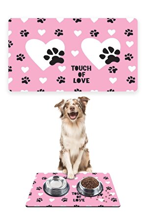 Touch of Love Köpek Mama Altlığı Mama Paspası Köpek Mama Eğitim Paspası 50x35cm