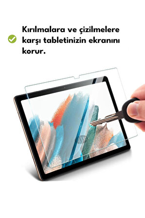 Monker Samsung Galaxy Tab A8 X200 X205 10.5 inç Uyumlu Temperli Ekran Koruyucu Kırılmaz Cam