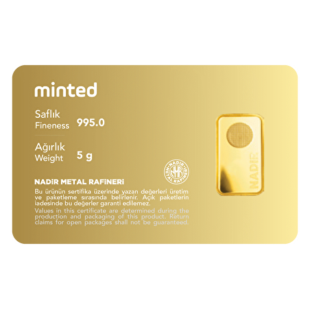 Minted 5 Gr 995,0 Külçe Altın