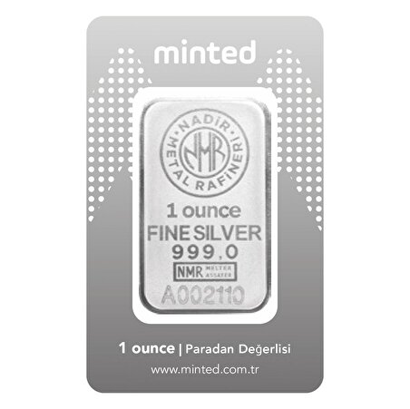 Minted 1 ons Külçe Gümüş (Nadir Metal)