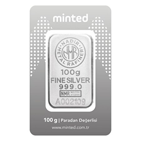 Minted 100 gr Külçe Gümüş (Nadir Metal)