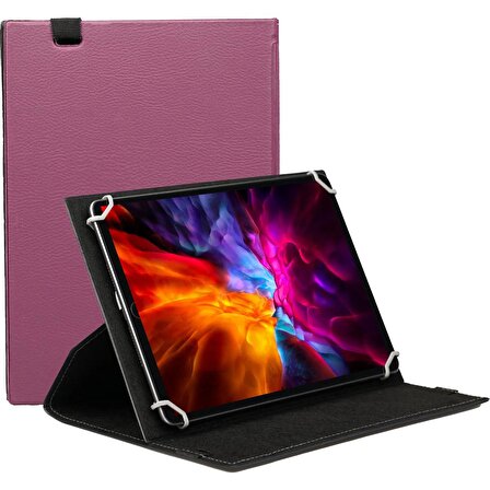Hegitech X30 10.1 inç Tablet Uyumlu Kapaklı Standlı Universal Tablet Kılıfı