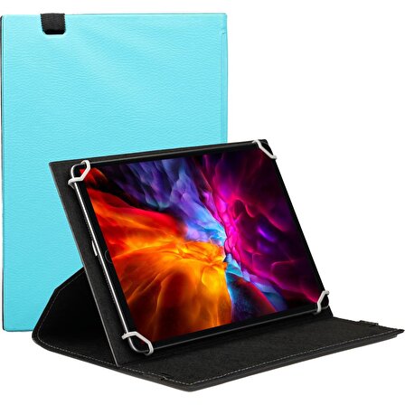 Hometech Alfa 10TX Pro 10.1 inç Tablet Uyumlu Kapaklı Standlı Universal Tablet Kılıfı