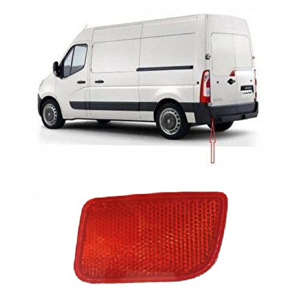 Renault Master 3 Arka Tampon Reflektörü Sağ 8200152642 M1081B