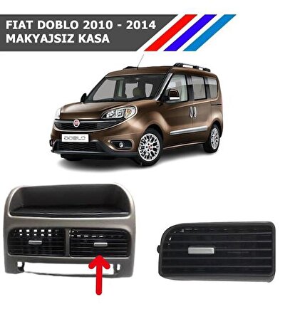 Fiat Doblo Orta Sağ Havalandırma Izgarası Gri Düğmeli 2010- 2014 Makyajsız Kasa M742