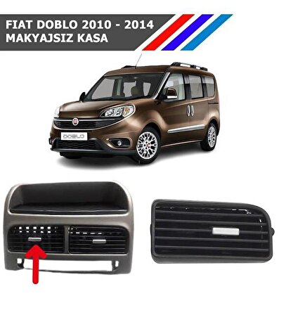 Fiat Doblo Orta Sol Havalandırma Izgarası Gri Düğmeli 2010- 2014 Makyajsız Kasa M742