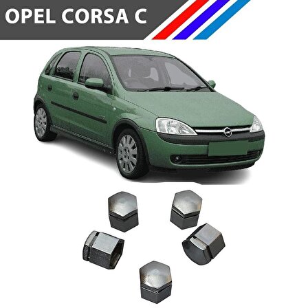 Opel Corsa C Bijon Kapağı 5 Adetli Set Krom Renk 1008209 M1657-3