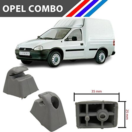 Opel Combo-B Güneşlik Ayağı Gri Renk 2 Adetli Set 1993 2000 M1797-6