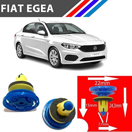 Fiat Egea Kapı Döşeme Klipsi 10 Adetli Paket M1911-2