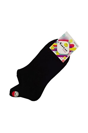 Kadın 6 Lı Renkli Emoji Figürlü Nakışlı Patik Çorap