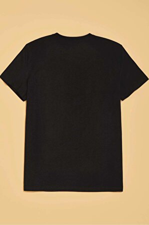 Boston Siyah Oversize Baskılı T-Shirt - Unisex