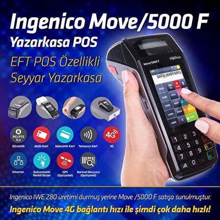 Ingenico Move 5000F + Silikon kılıf hediyeli