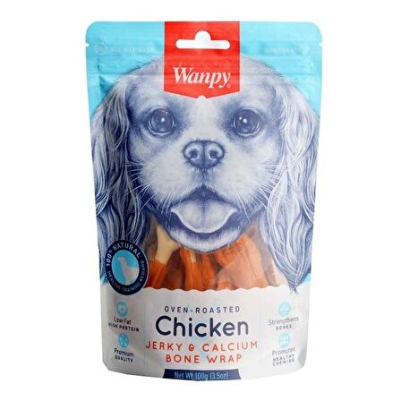 Wanpy Oven Roasted Kalsiyumlu Gerçek Tavuk Köpek Ödülü Maması 100 gr