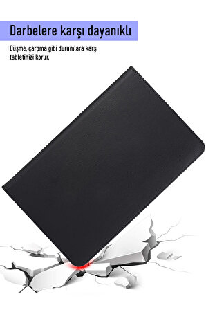 Monker Xiaomi Mi Pad 5 11 inç Uyumlu Siyah Tablet Kılıfı Dönebilen Standlı Suni Deri