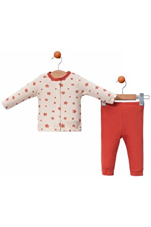 Yıldızlı Bebek Pijama Alt Üst 2'li Takım Unisex