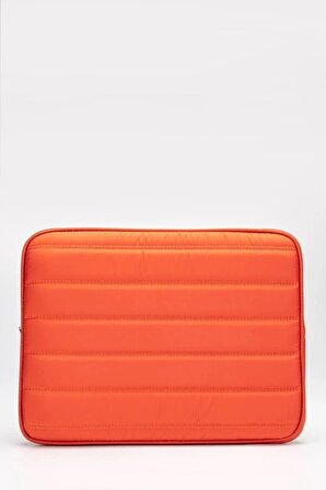 Kılıf Notebook Çanta Tablet Laptop Kılıfı 13"-13,3" Uyumlu Çizgili Su Geçirmez Kumaş Turuncu