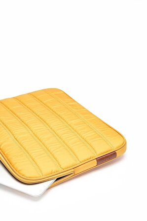 Macbook Kılıf Notebook Çanta Tablet Laptop Kılıfı 13"-13,3" Çizgili Su Geçirmez Kumaş Sarı Uyumlu