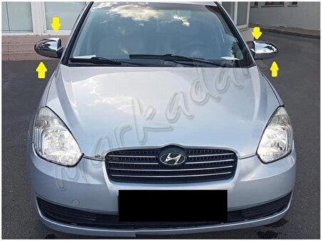 WOC Chrome Hyundai Accent Era Krom Ayna Kapağı 2 Parça Abs Krom