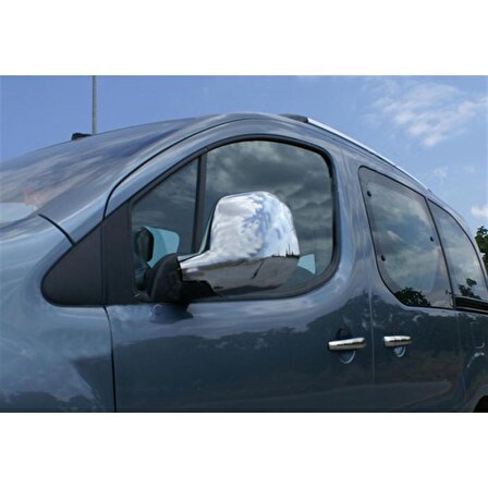 WOC Chrome Peugeot Partner Tepee Krom Ayna Kapağı 2012-2018 2 Parça Abs Krom