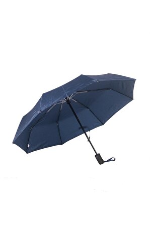 GÜNEŞAVM Lacivert Bordo Mini Puantiyeli Tam Otomatik Kadın Şemsiye