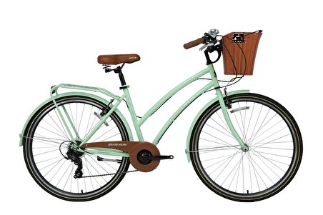 Bisan Serenity-S 28 Jant V Fren Şehir Bisikleti (Mint Yeşil-Silver)