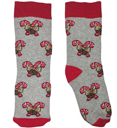 Bayan Parfümlü Yılbaşı Temalı Dörtlü  Havlu Çorap Seti