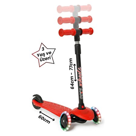 Cool Wheels Star Işıklı 3 Tekerlekli Çocuk Scooter Bebeciden