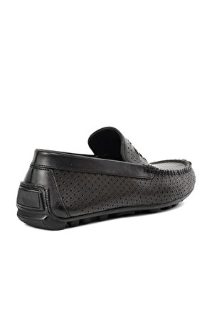 Stepica Src7721 Siyah Hakiki Deri Erkek Loafer Ayakkabı
