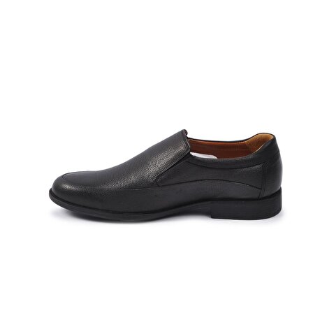 Stepica 377 Siyah Erkek Hakiki Deri Comfort Ayakkabı