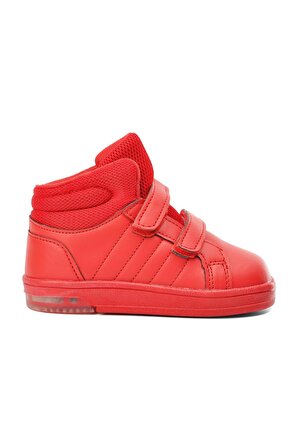 Stepica Pepe Uzun-B Kırmızı Çocuk Cırtlı Hi Sneaker