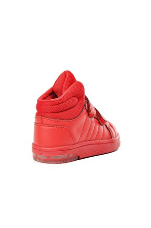 Stepica Pepe Uzun-B Kırmızı Çocuk Cırtlı Hi Sneaker