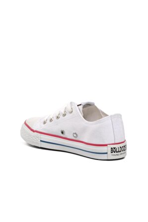 Bulldozer 714747-F Beyaz Çocuk Kanvas Sneaker