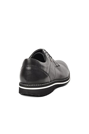 Fosco 3224 A-Siyah Hakiki Deri Erkek Casual Ayakkabı