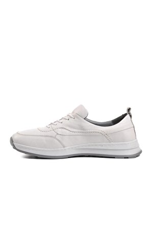 Stepica N424 Beyaz İçi Dışı Hakiki Deri Erkek Casual Ayakkabı