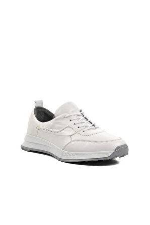 Stepica N424 Beyaz İçi Dışı Hakiki Deri Erkek Casual Ayakkabı