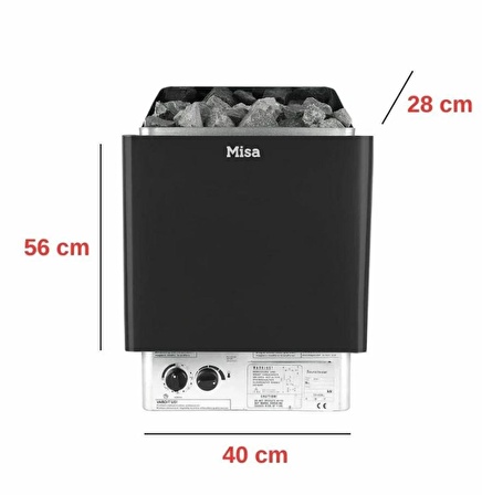 Misa Sauna Sobası Her Şey Dahil Paket 6 kW