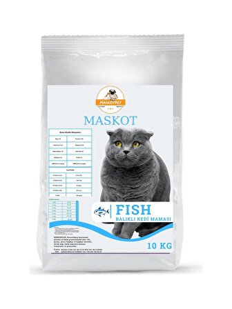 Maskot Balıklı Yetişkin Kedi Maması 10 kg