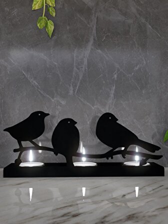 M&C Concept Birdy 3'lü Metal Mumluk - Siyah