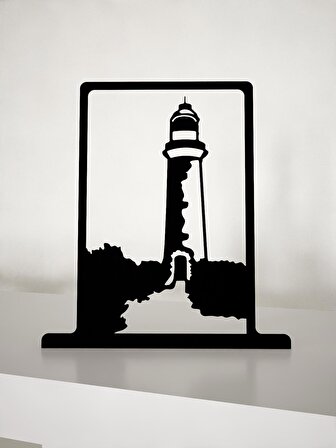 M&C Concept Deniz Feneri Metal Masa Süsü - Biblo - Siyah