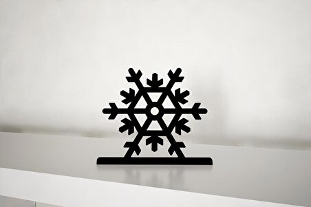 M&C Concept Kar Tanesi Metal Masa Süsü - Biblo - Siyah