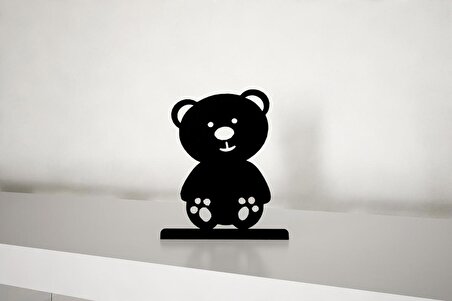 M&C Concept Bear Metal Masa Süsü - Biblo - Siyah
