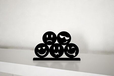 M&C Concept Smiley Metal Masa Süsü - Biblo - Siyah